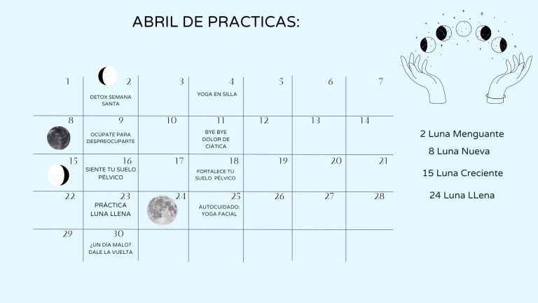 CALENDARIO DE PRÁCTICAS : ABRIL